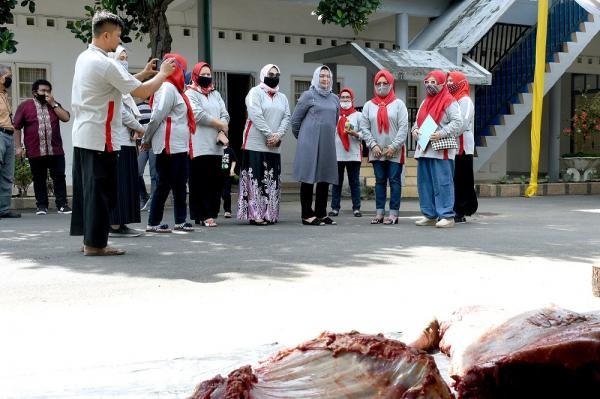 Dharma Wanita Persatuan Sumut Sembelih Dua Ekor Sapi Kurban